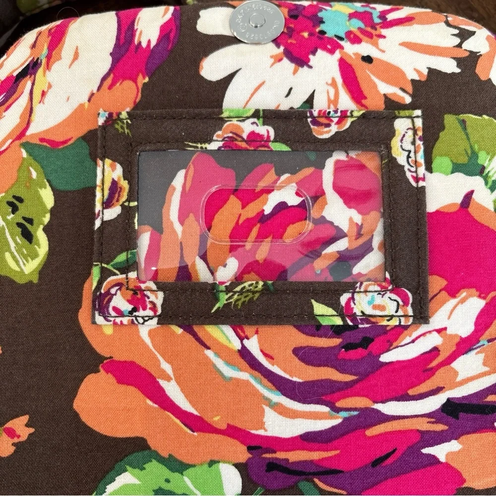 Vera Bradley Pink and Green Botanical Crossbody